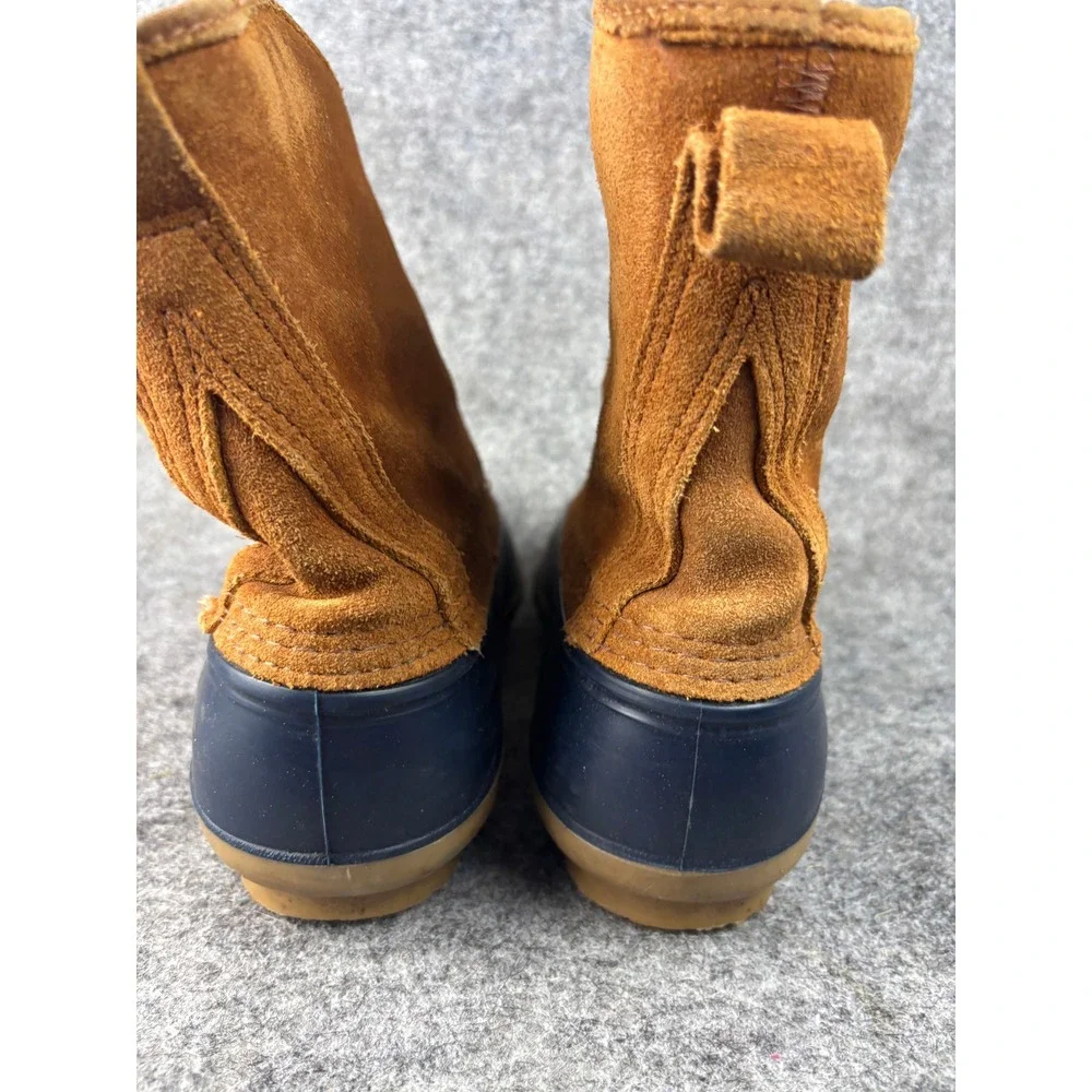 LaCrosse Duck Boots Mens 11 Brown Navy Blue Suede Rubber Polartec Made in USA